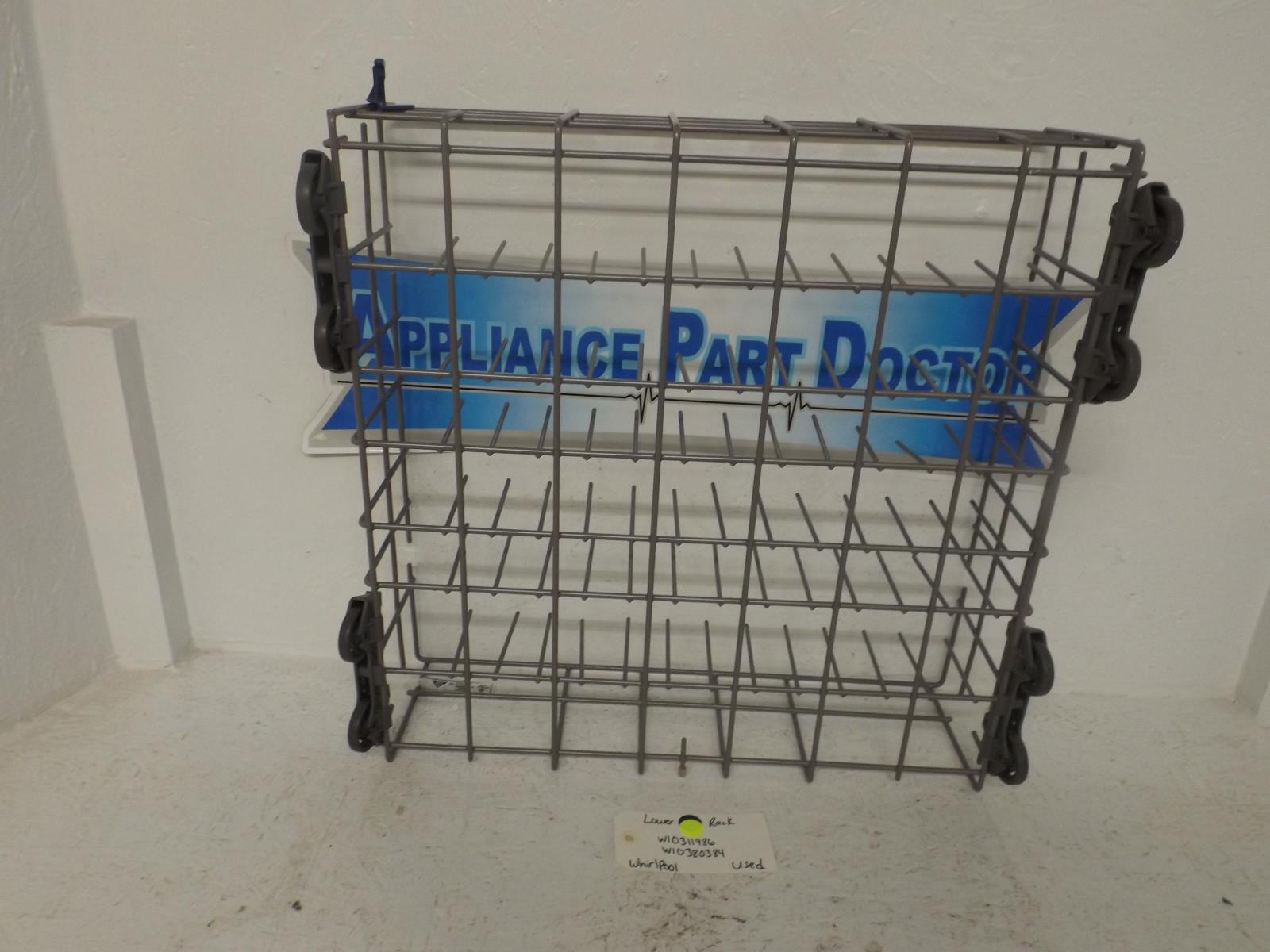 Whirlpool Dishwasher W10311986 W10380384 Lower Rack Used Whirlpool Dishwasher W10311986 W10380384 Lower Rack Used